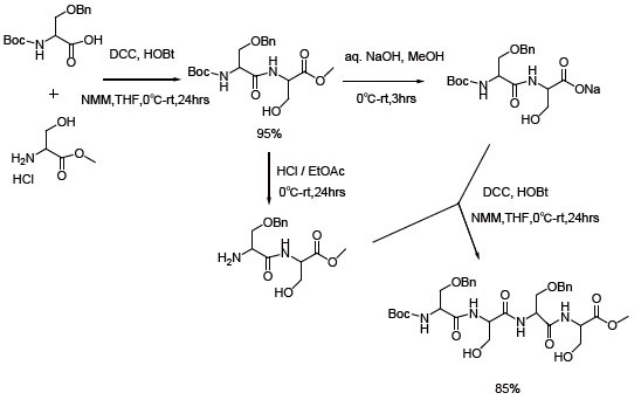图1. 缩合剂用于多肽合成