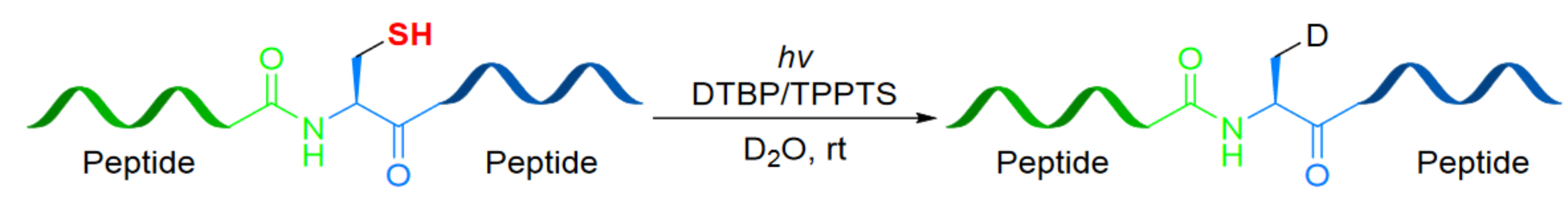 图3. 肽的脱硫-氘代反应