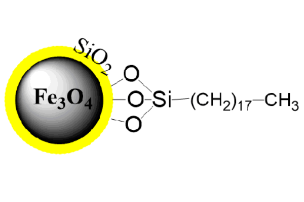 Si-C18 十八烷基修饰磁珠, 10 mg/ml 在无水乙醇中, 360 - 440 nm