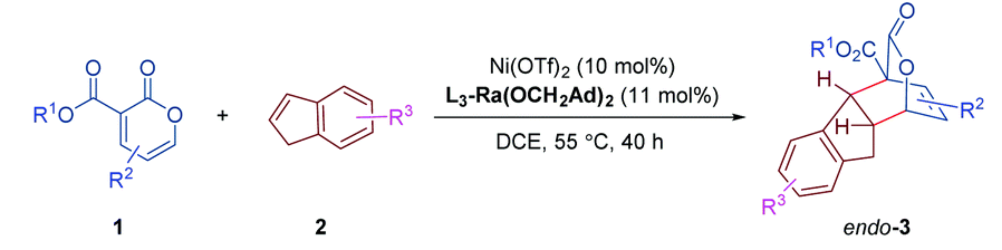 图2 冯氏手性氮氧配体/Ni(II)配合物催化合成六氢芴基桥接内酯骨架衍生物