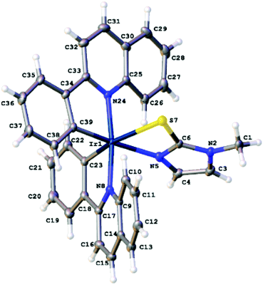 图1 X-ray crystal structure of HSA-Ir Probe <sup>[1]</sup>.