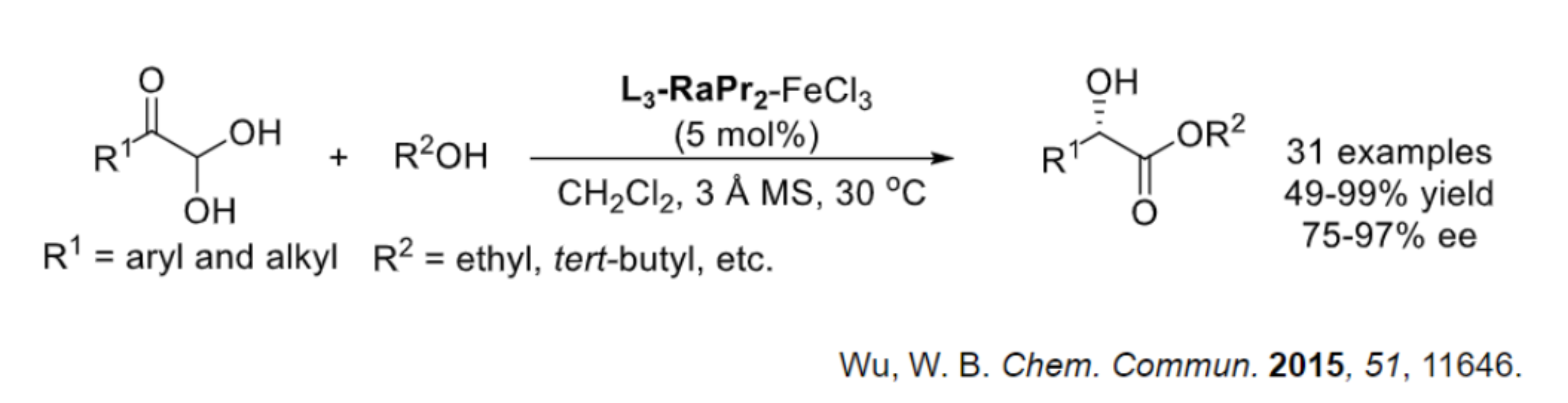 冯氏催化剂及配体应用于不对称分子内坎尼扎罗反应