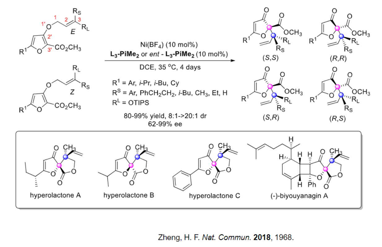 烯丙基呋喃醚的脱芳构化克莱森重排