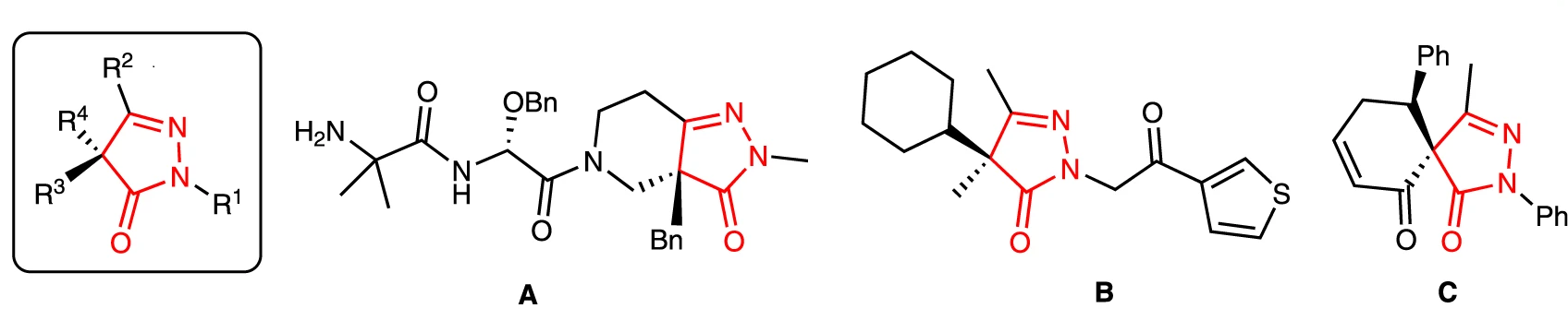 图1 具有生物活性的手性吡唑啉酮衍生物